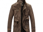 2016 Leather Jackets Slim Men Coats Winter Motorcycle Leather Jacket Parka Mens Fur Coat PU Leather Jacket Male Business Coat